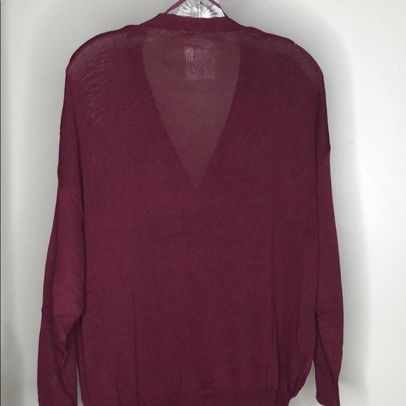 BURGANDY CARDIGAN /TUNIC TOP - Picture 5 of 6